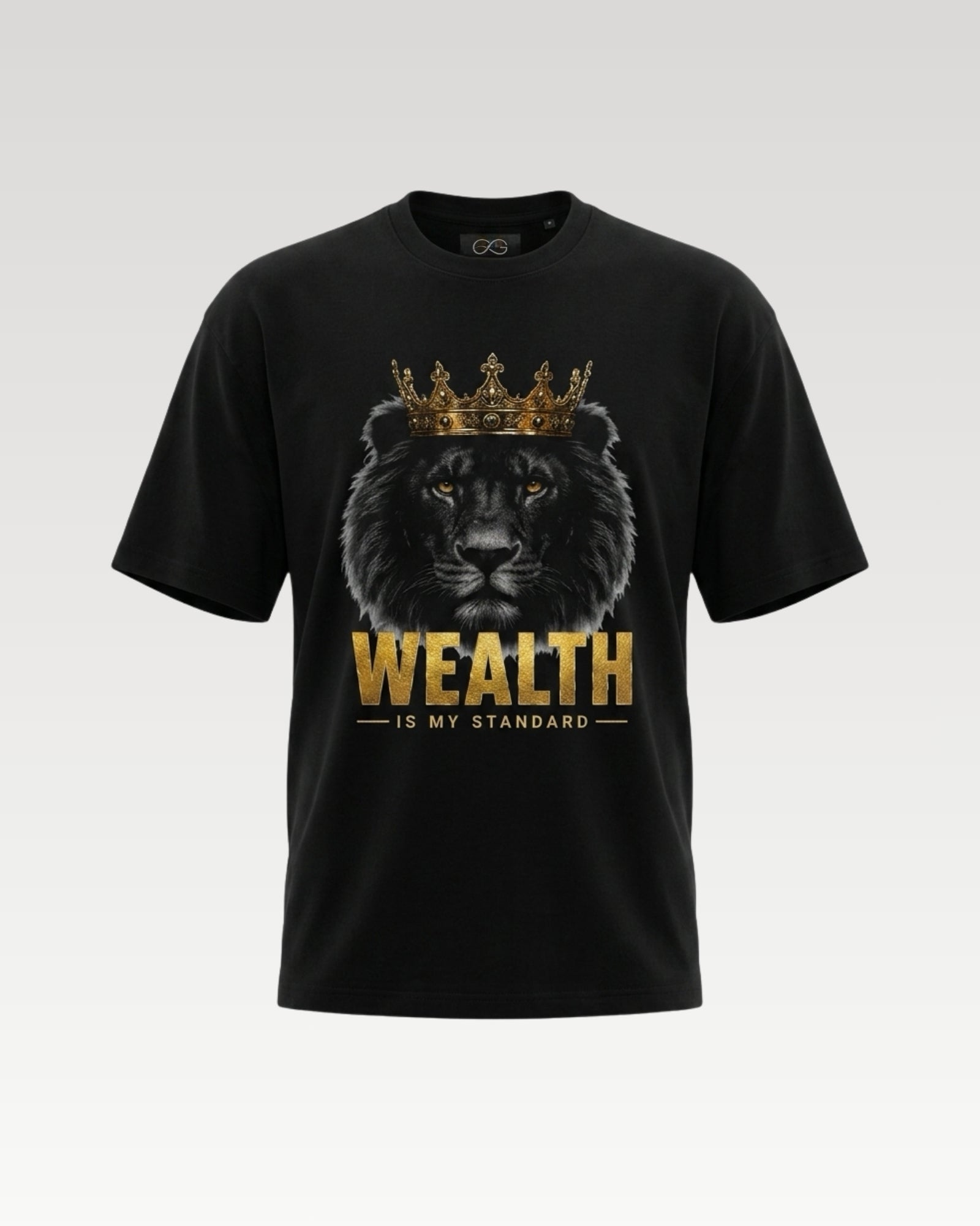 WEALTHY LION T-SHIRT | BLACK