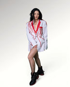 BLURRED LINES BLAZER | LIGHT GRAY