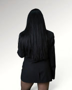 CHECKED STRIPES BLAZER | BLACK