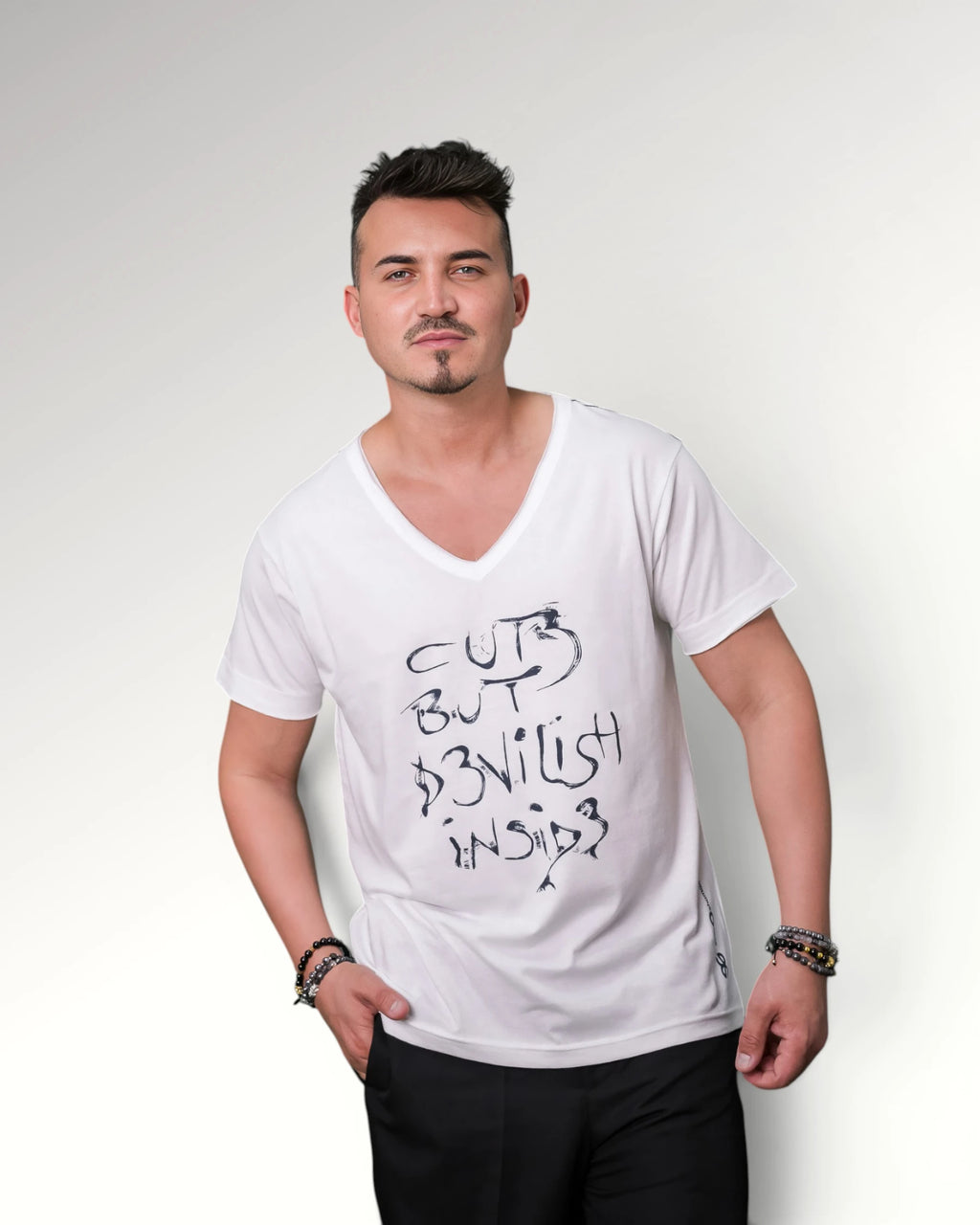 CUTE VS DEVILISH T-SHIRT | WHITE