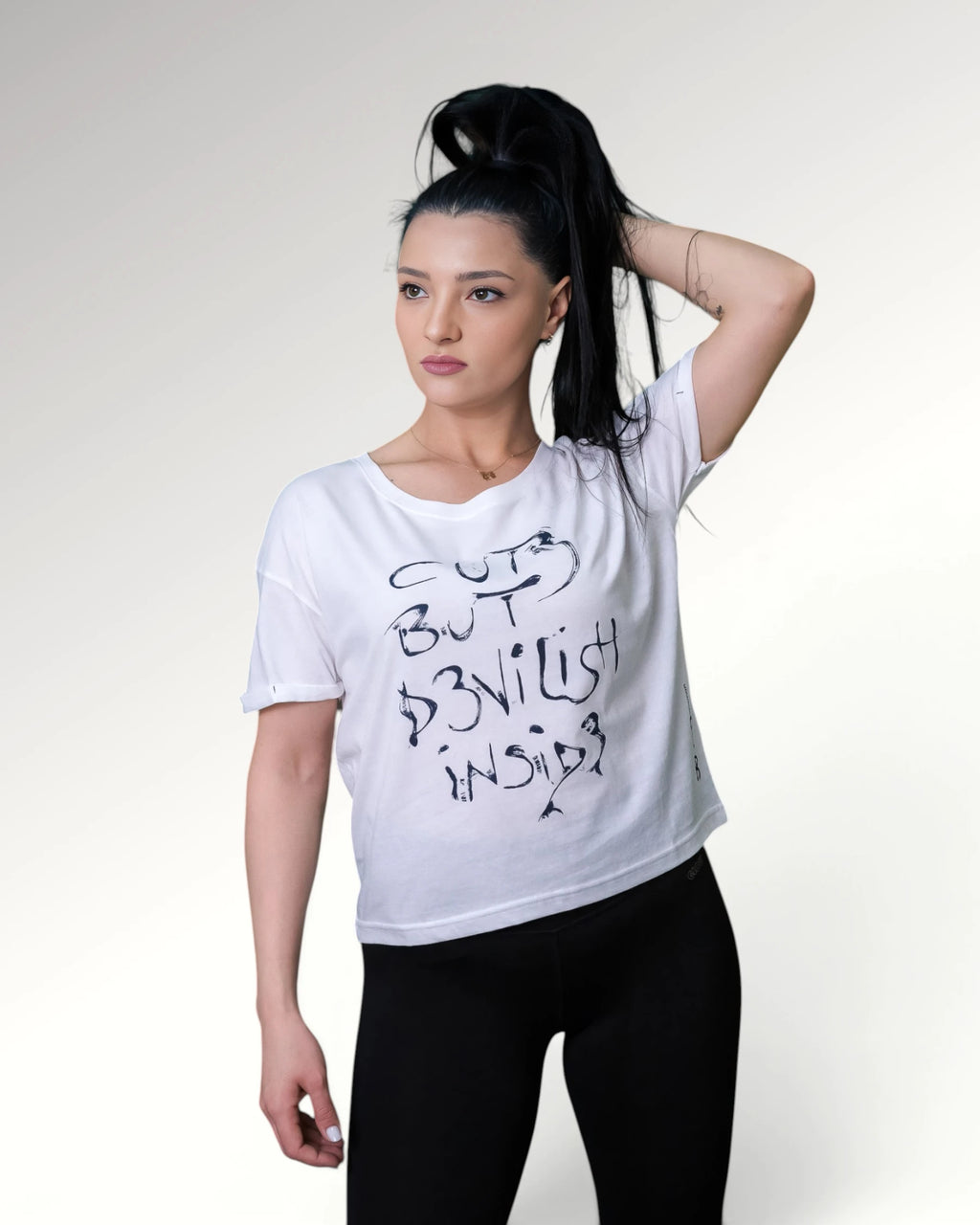 CUTE VS DEVILISH T-SHIRT | WHITE