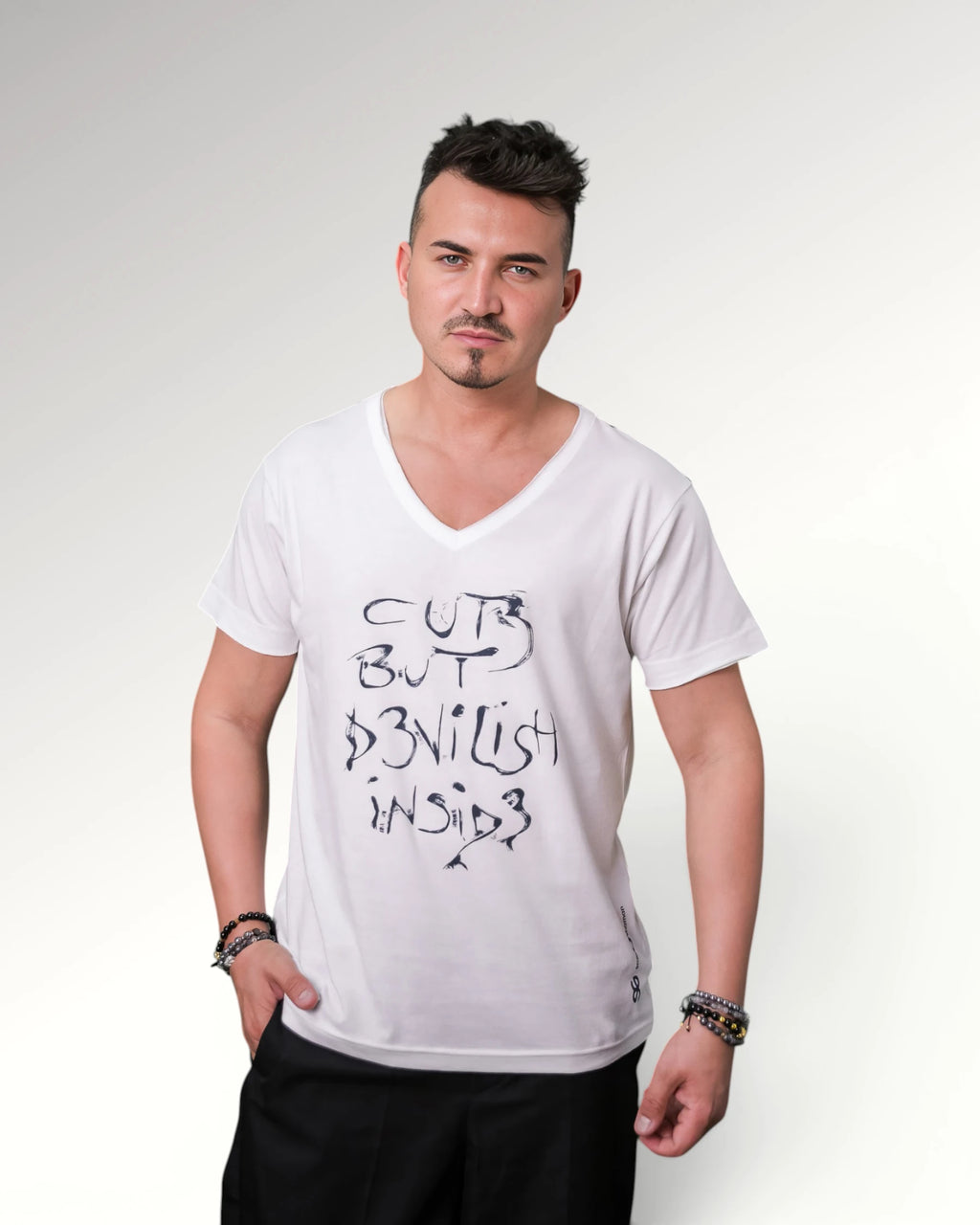 CUTE VS DEVILISH T-SHIRT | WHITE