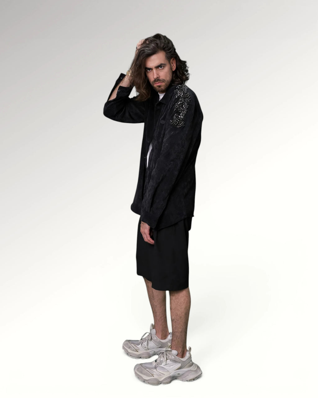 LOTUS CORDUROY SHIRT | BLACK
