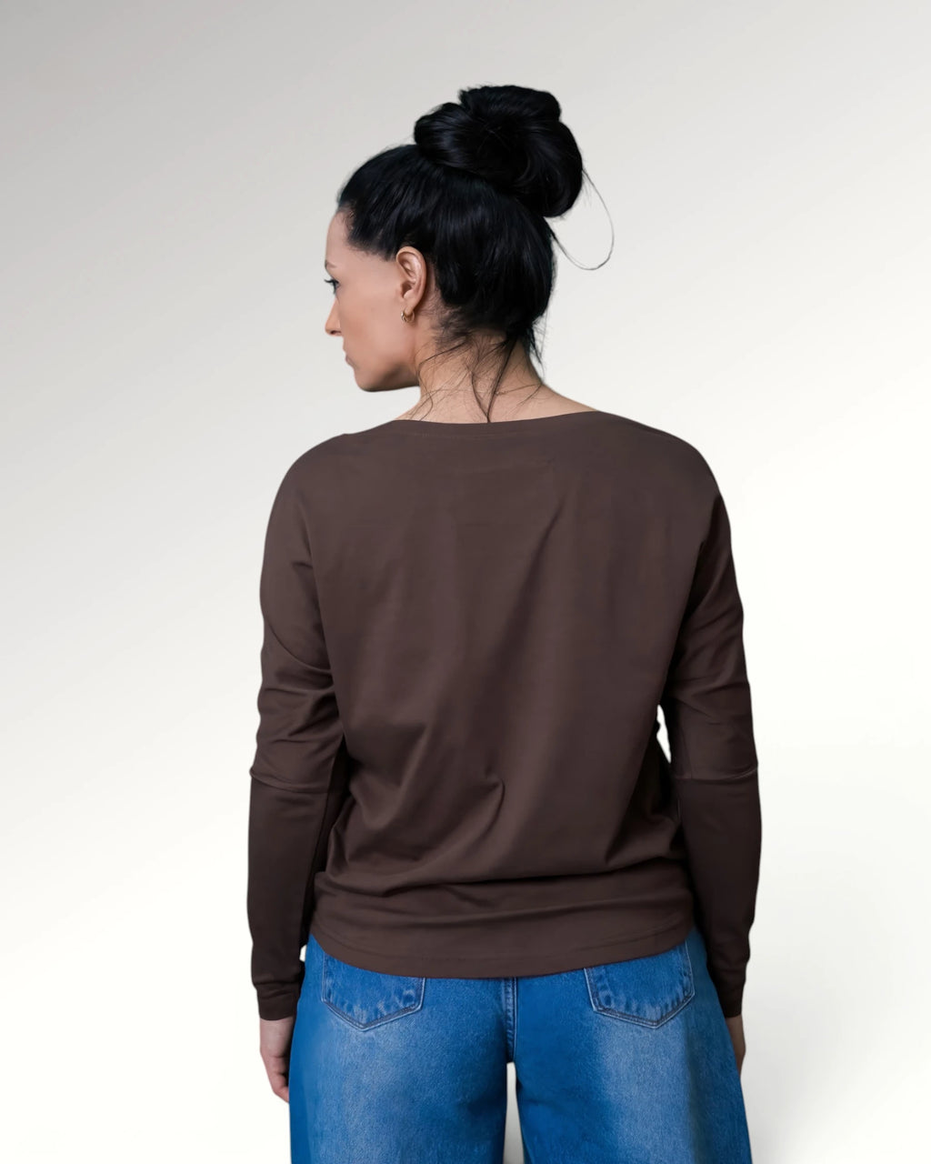PLEVSURE LONGFIT T-SHIRT | CHOCO