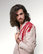 RED OCTOPUS BLAZER | NUDE