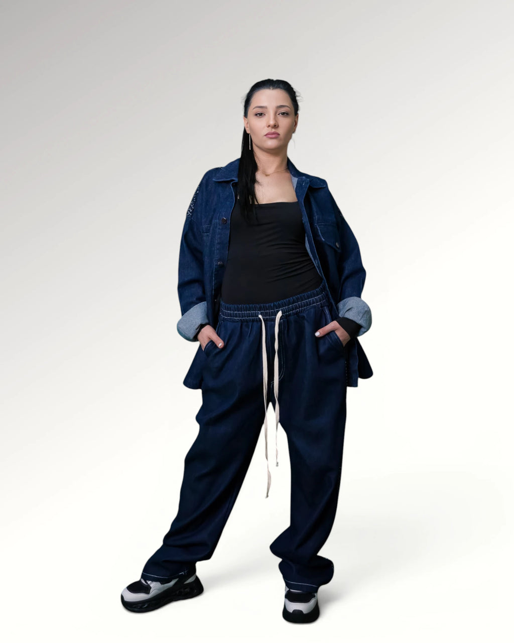 WIDE FIT JOGGERS | DARK BLUE