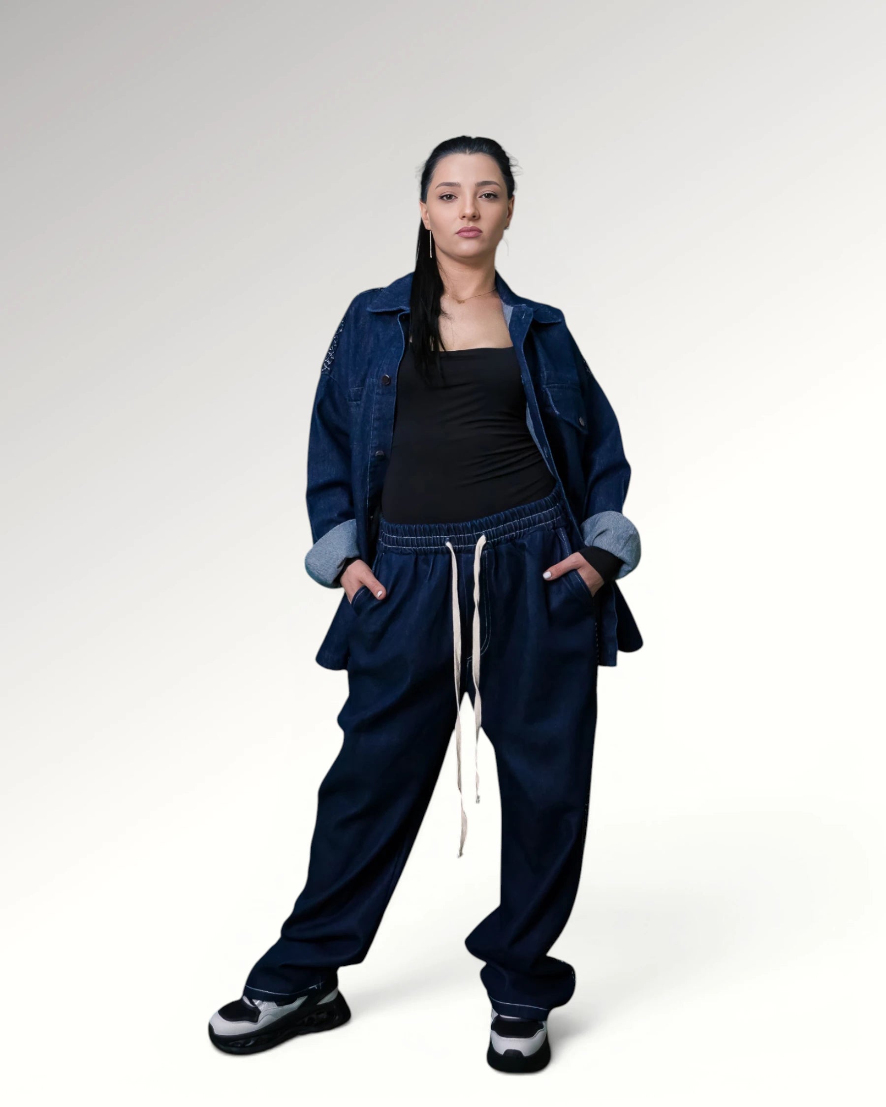 WIDE FIT JOGGERS | DARK BLUE