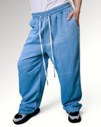 WIDE FIT JOGGERS | LIGHT BLUE