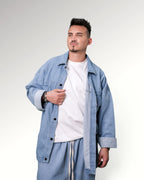 ZEBBRA OVERSHIRT | LIGHT BLUE