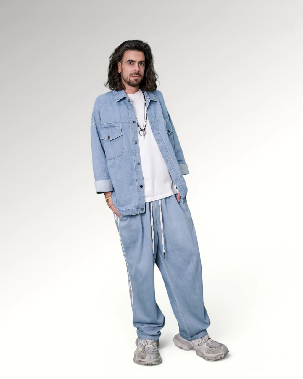 ZEBBRA OVERSHIRT | LIGHT BLUE