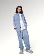 ZEBBRA OVERSHIRT | LIGHT BLUE