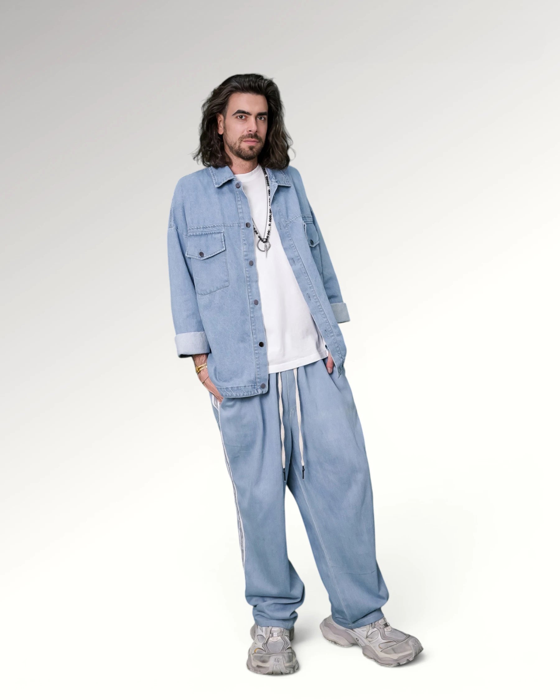 ZEBBRA OVERSHIRT | LIGHT BLUE